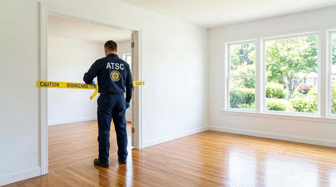 Certified biohazard cleanup crew performing Trauma Scene Cleanup in Glenview